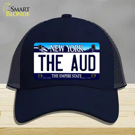 The Aud NY Blue Novelty License Plate Hat Tag Mesh / Navy