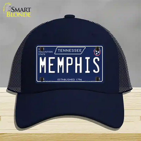 Memphis Tennessee Blue Novelty License Plate Hat Tag Mesh / Navy