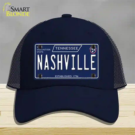 Nashville Tennessee Blue Novelty License Plate Hat Tag Mesh / Navy