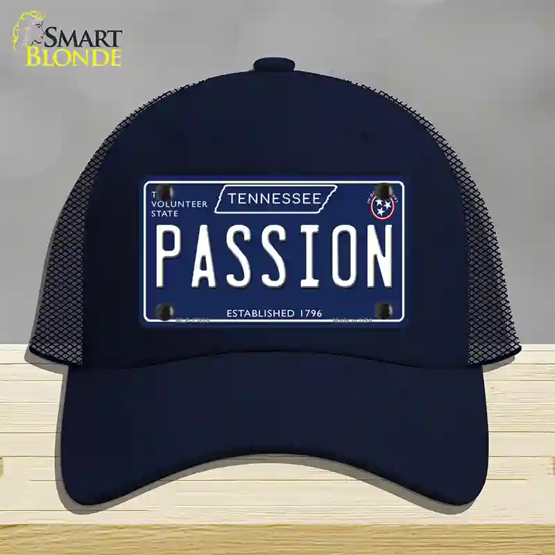 Passion Tennessee Blue Novelty License Plate Hat Tag Mesh / Navy