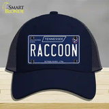 Raccoon Tennessee Blue Novelty License Plate Hat Tag Mesh / Navy