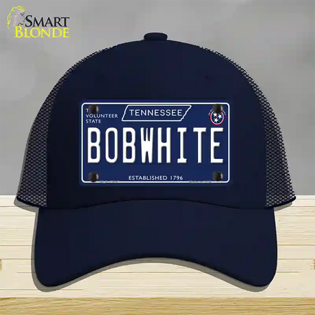 Bob White Tennessee Blue Novelty License Plate Hat Tag Mesh / Navy