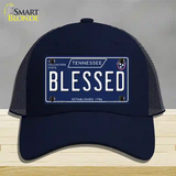 Blessed Tennessee Blue Novelty License Plate Hat Tag Mesh / Navy