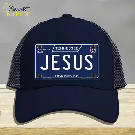 Jesus Tennessee Blue Novelty License Plate Hat Tag Mesh / Navy