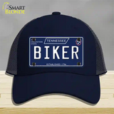 Biker Tennessee Blue Novelty License Plate Hat Tag Mesh / Navy