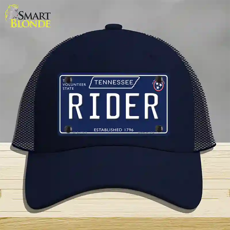 Rider Tennessee Blue Novelty License Plate Hat Tag Mesh / Navy