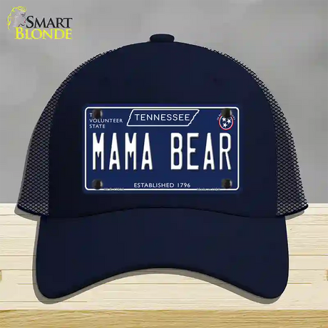 Mama Bear Tennessee Blue Novelty License Plate Hat Tag Mesh / Navy