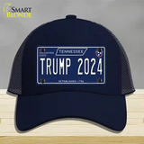 Trump 2024 Tennessee Blue Novelty License Plate Hat Tag Mesh / Navy