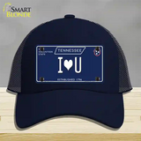 I Heart U Tennessee Blue Novelty License Plate Hat Tag Mesh / Navy