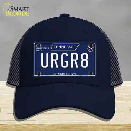 URGR8 Tennessee Blue Novelty License Plate Hat Tag Mesh / Navy