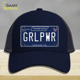 Grlpwr Tennessee Blue Novelty License Plate Hat Tag Mesh / Navy