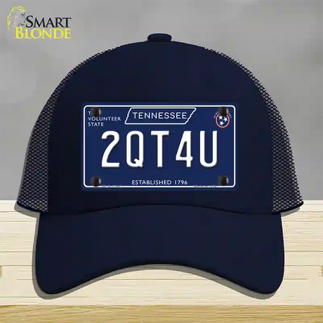 2QT4U Tennessee Blue Novelty License Plate Hat Tag Mesh / Navy