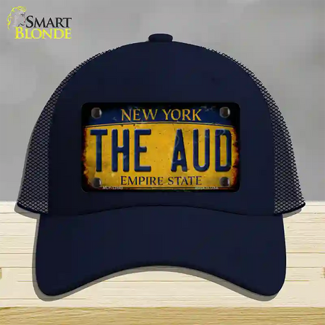 The Aud New York Yellow Novelty License Plate Hat Tag Mesh / Navy