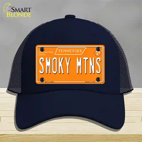 Smoky Mtns Tennessee Orange Novelty License Plate Hat Tag Mesh / Navy