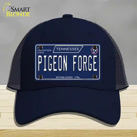 Pigeon Forge Tennessee Blue Novelty License Plate Hat Tag Mesh / Navy