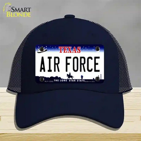 Texas Air Force Novelty License Plate Hat Tag Mesh / Navy