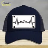 Coffee Heart Beat Novelty License Plate Hat Tag Mesh / Navy