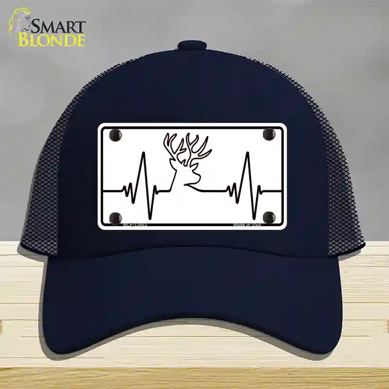 Deer Heart Beat Novelty License Plate Hat Tag Mesh / Navy