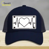 Love Heart Beat Novelty License Plate Hat Tag Mesh / Navy