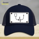 Stethoscope Heart Beat Novelty License Plate Hat Tag Mesh / Navy