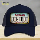 Bigfoot Arkansas Novelty License Plate Hat Tag Mesh / Navy