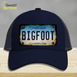 Bigfoot Connecticut Novelty License Plate Hat Tag Mesh / Navy