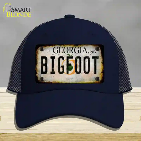 Bigfoot Georgia Novelty License Plate Hat Tag Mesh / Navy