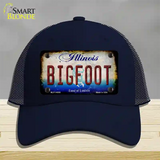 Bigfoot Illinois Novelty License Plate Hat Tag Mesh / Navy