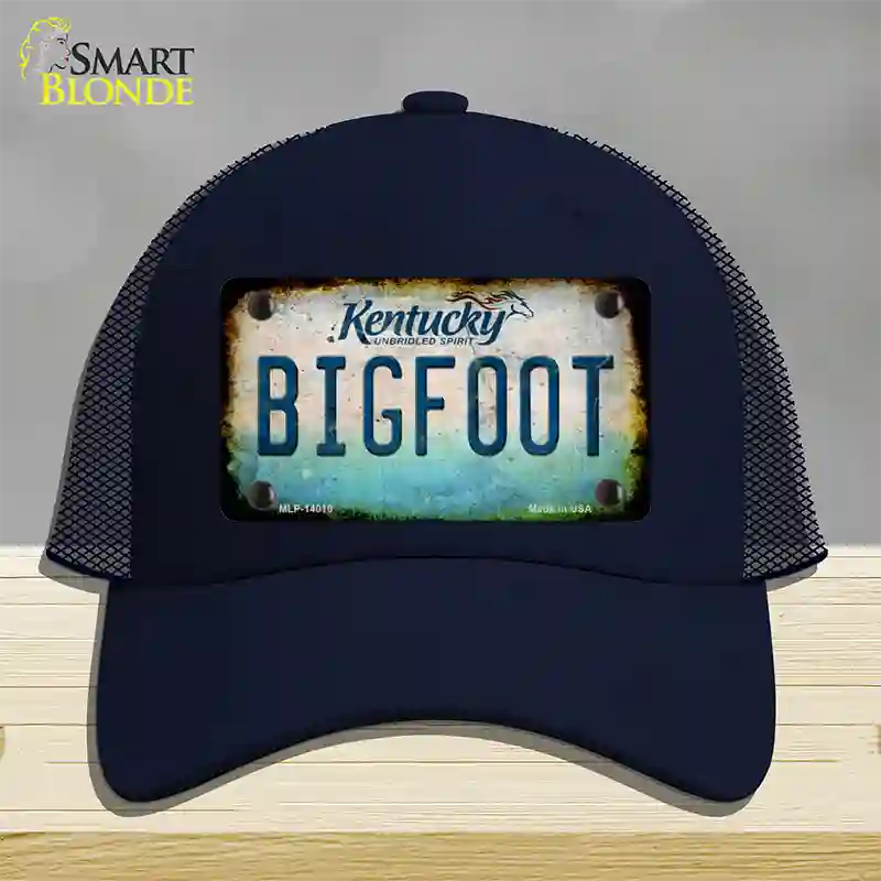 Bigfoot Kentucky Novelty License Plate Hat Tag Mesh / Navy