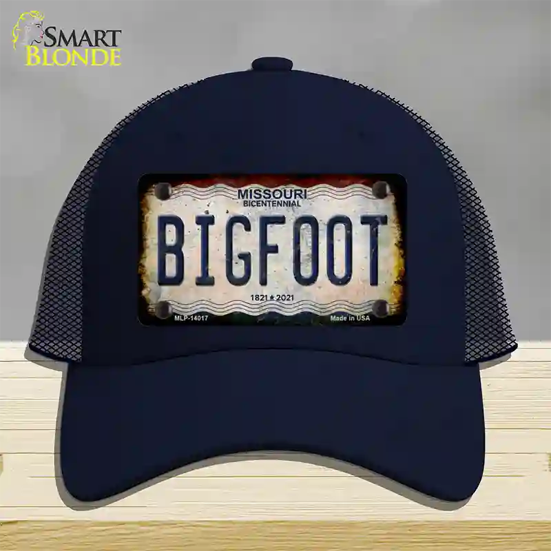 Bigfoot Missouri Novelty License Plate Hat Tag Mesh / Navy