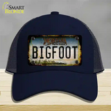 Bigfoot Montana Novelty License Plate Hat Tag Mesh / Navy