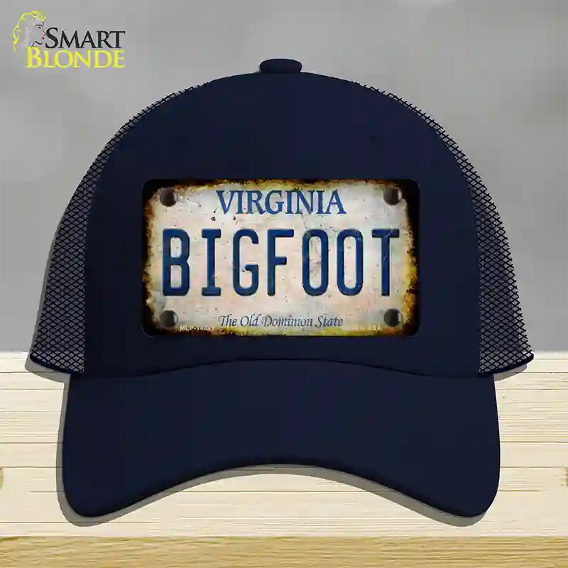 Bigfoot Virginia Novelty License Plate Hat Tag Mesh / Navy