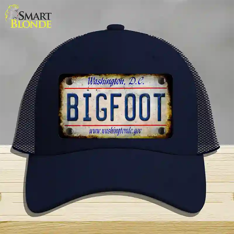 Bigfoot Washington DC Novelty License Plate Hat Tag Mesh / Navy