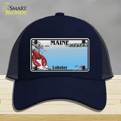 Maine Lobster Blank Novelty License Plate Hat Mesh / Navy