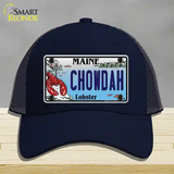 Chowdah Maine Lobster Novelty License Plate Hat Mesh / Navy