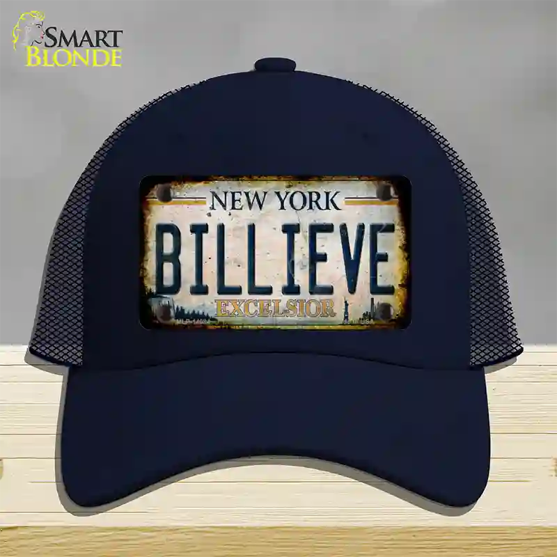 Billieve Excelcior New York Novelty License Plate Hat Mesh / Navy