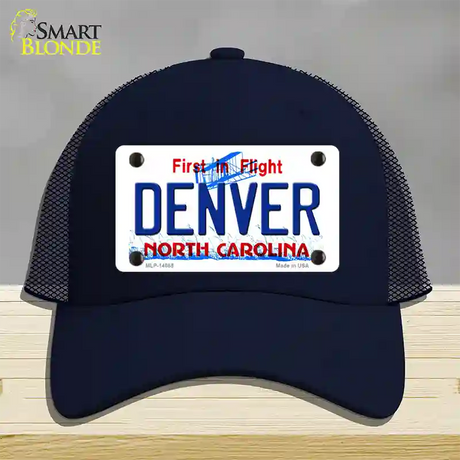 Denver North Carolina Novelty License Plate Hat Mesh / Navy