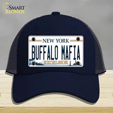 Buffalo Mafia New York Excelsior Novelty License Plate Hat Mesh / Navy