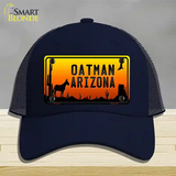 Oatman Arizona Scenic Background Novelty License Plate Hat Mesh / Navy