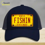 Fishin Friends Novelty License Plate Hat Mesh / Navy