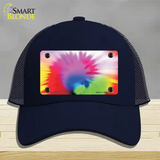 Pink Tie-Dye Novelty License Plate Hat Mesh / Navy