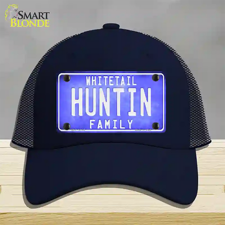 Huntin Family Novelty License Plate Hat Mesh / Navy