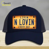 Livin N Lovin Everyday Novelty License Plate Hat Mesh / Navy