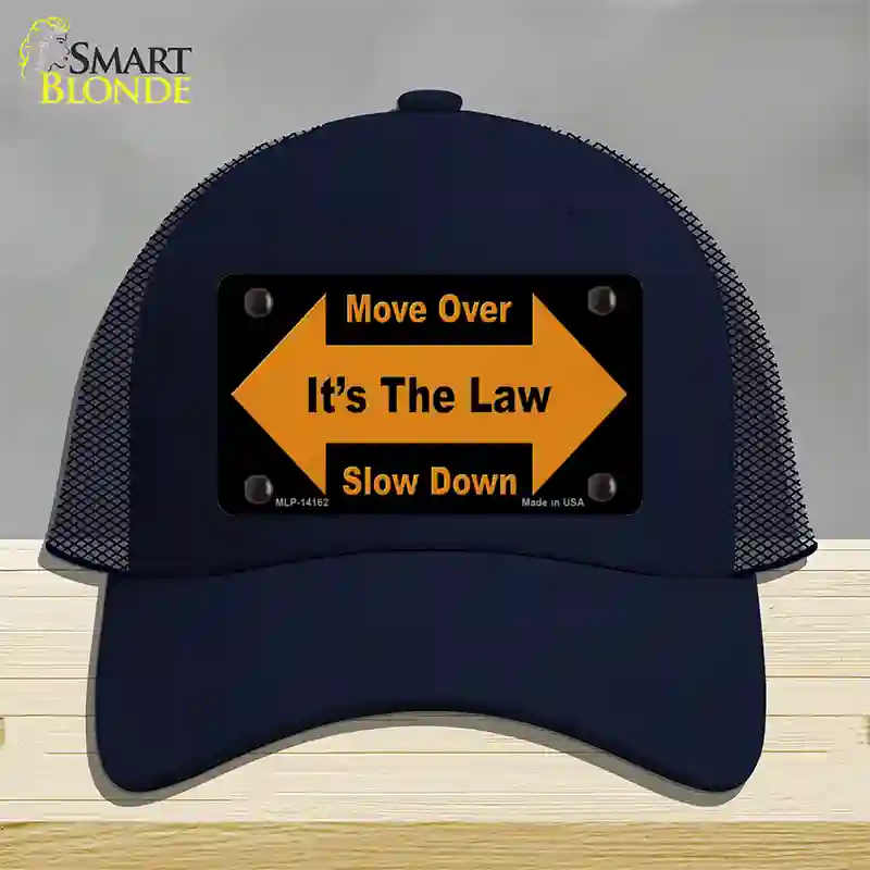 Move Over Its The Law Novelty License Plate Hat Mesh / Navy