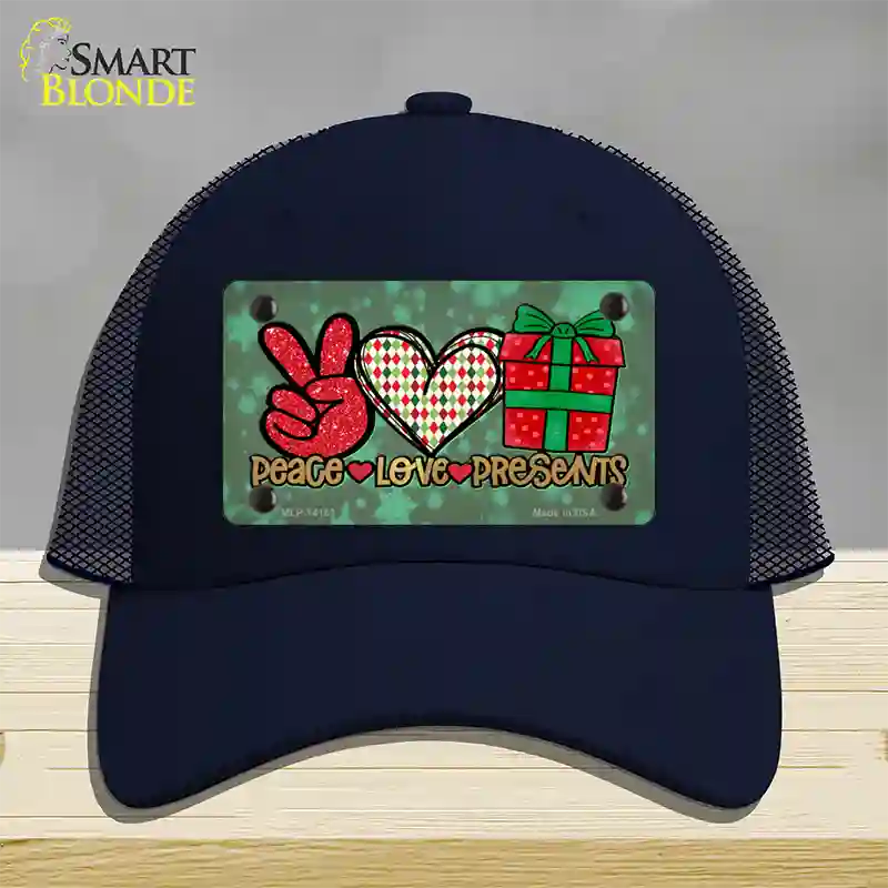 Peace Love Presents Novelty License Plate Hat Mesh / Navy