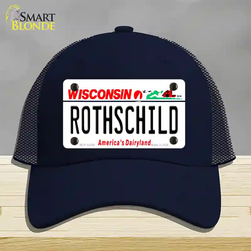 Rothschild Wisconsin Novelty License Plate Hat Mesh / Navy