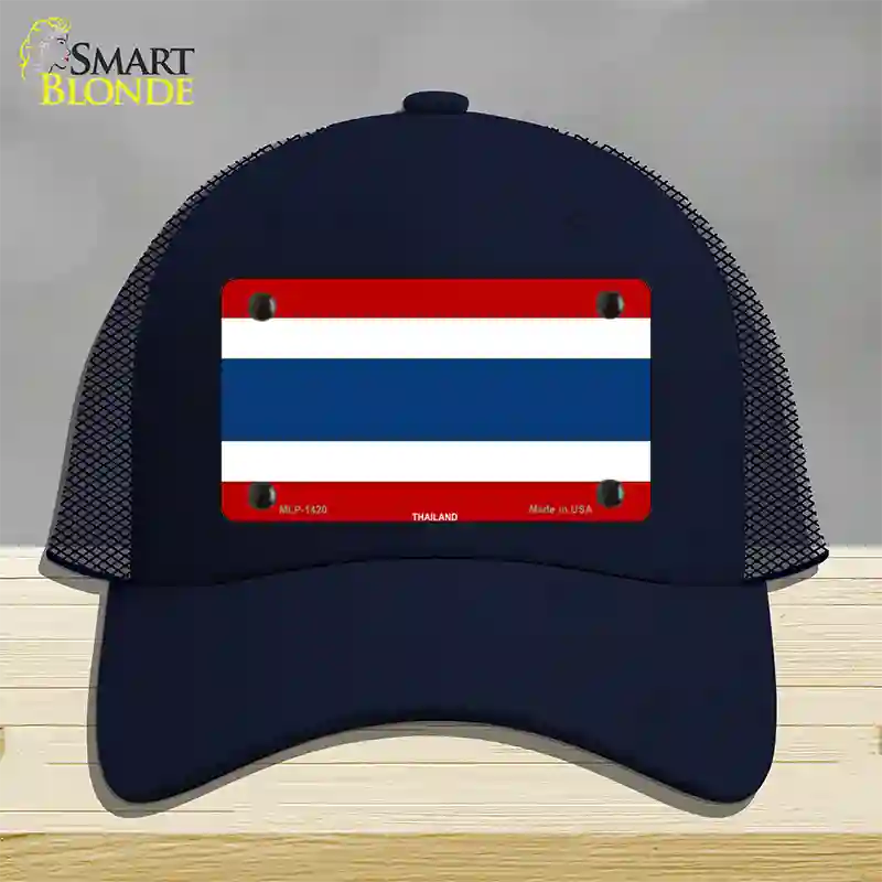 Thailand Flag Novelty License Plate Hat Mesh / Navy