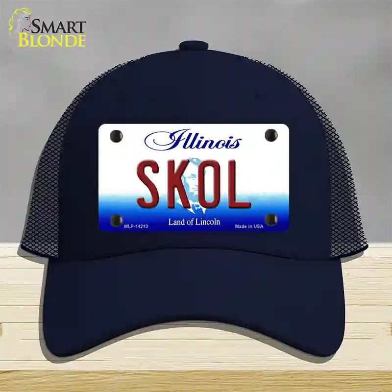 Skol Illinois Novelty License Plate Hat Mesh / Navy