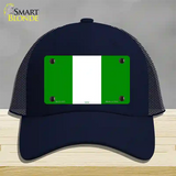 Nigeria Flag Novelty License Plate Hat Mesh / Navy