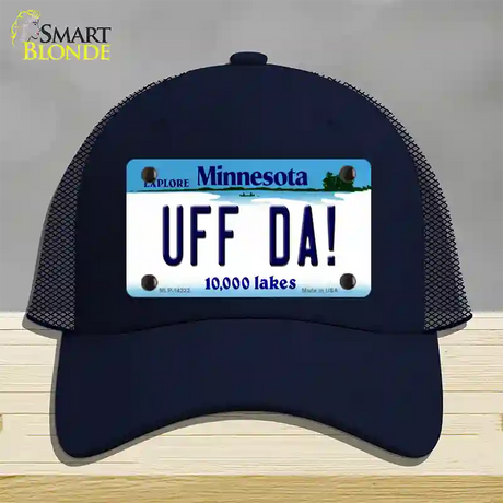 Uff Da Minnesota Novelty License Plate Hat Mesh / Navy